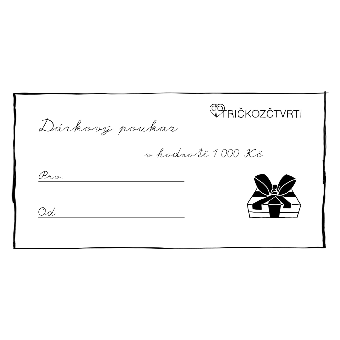 Elektronický dárkový poukaz 1000 Kč