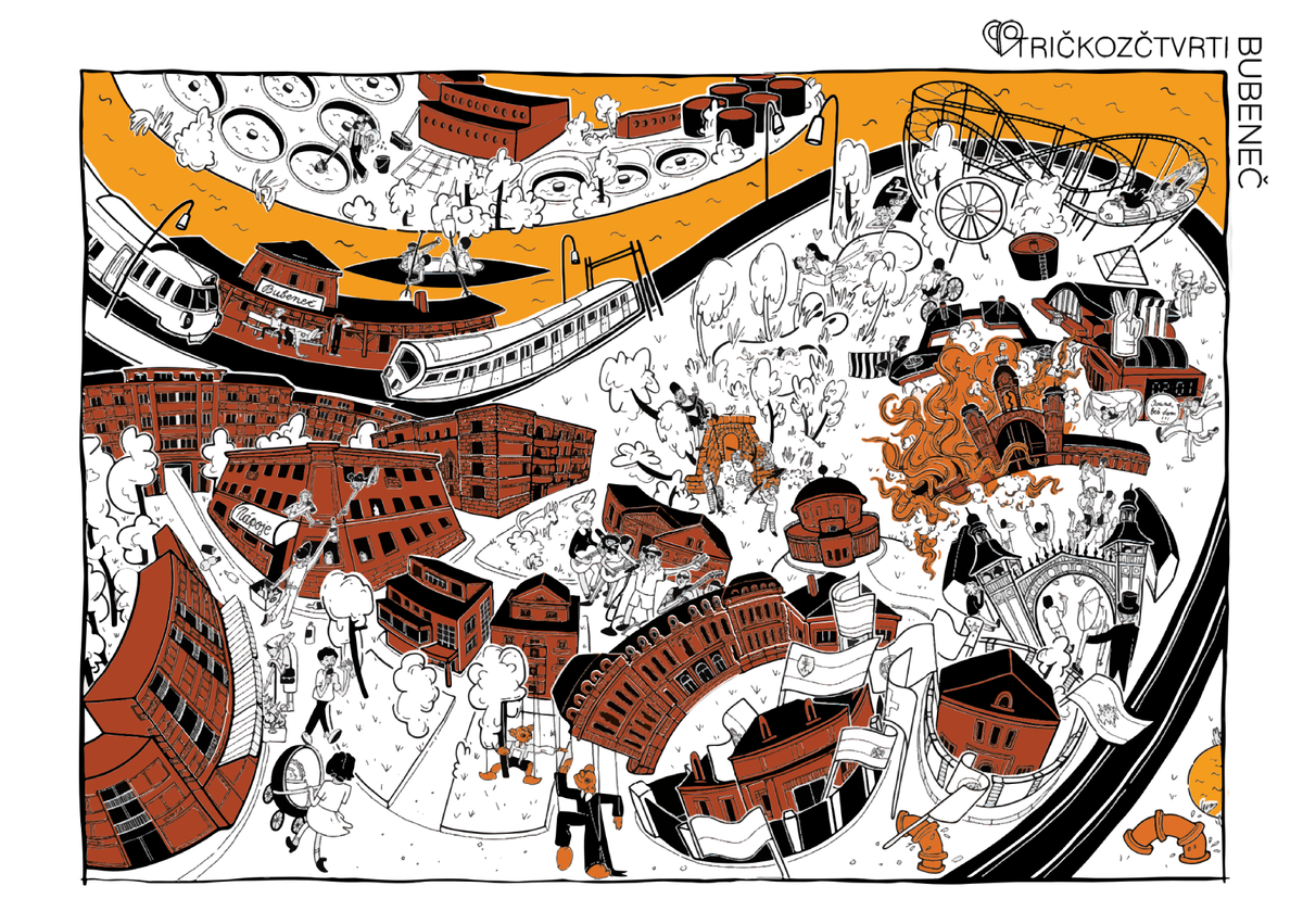 Pohlednice s motivem Bubenče