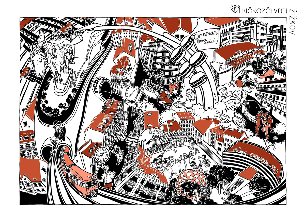 Pohlednice s motivem Žižkova